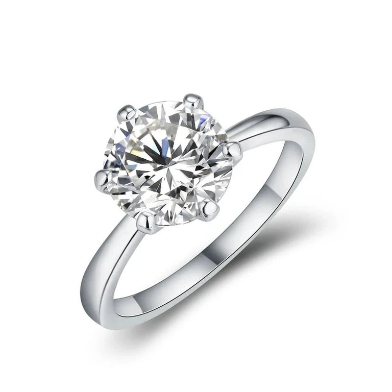Sole Round Cut Moissanite Ring