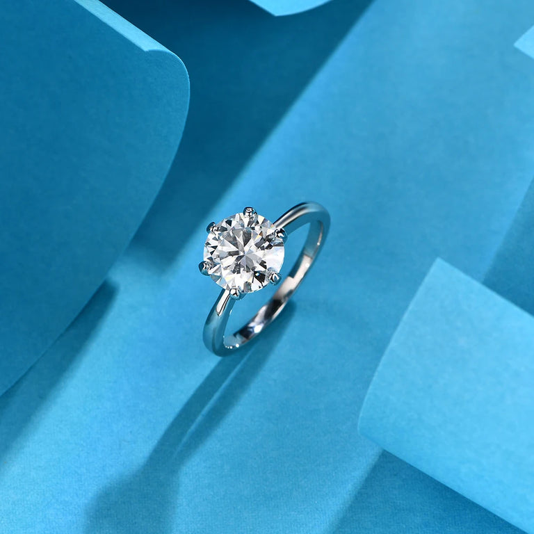 Sole Round Cut Moissanite Ring